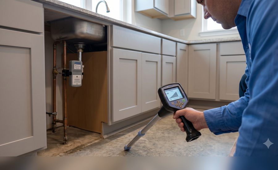 Acoustic slab leak detection Irvine CA